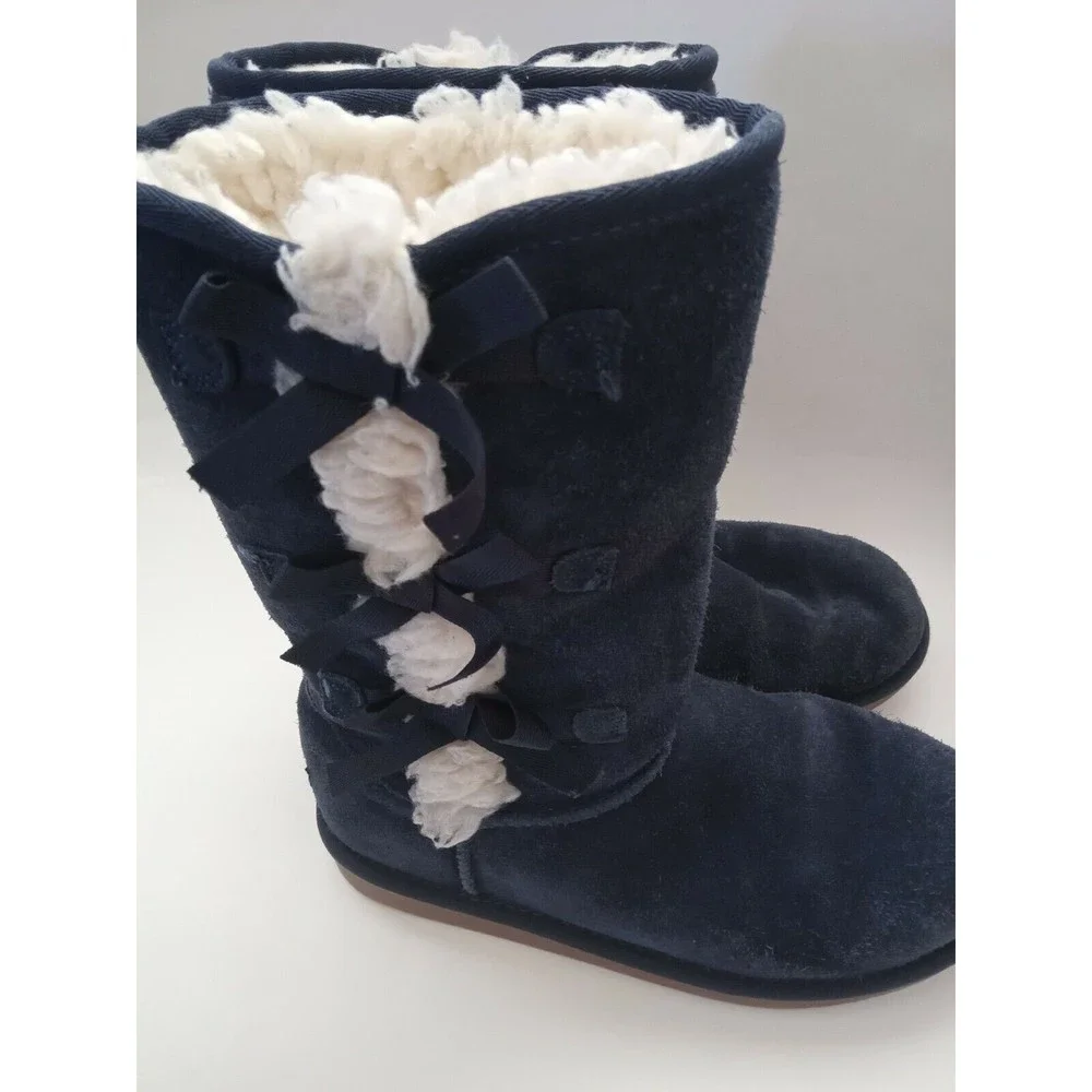 KOOLABURRA by UGG Suede Women's Blue Boots Size 4 ( 941)
